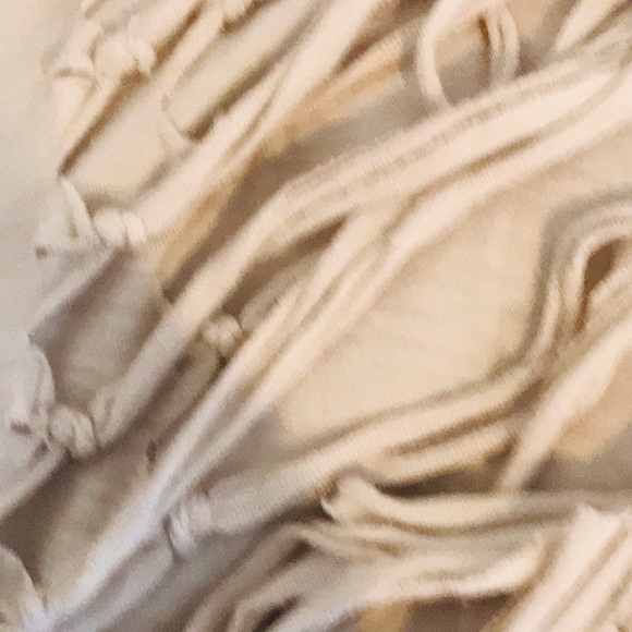 Free People Movement Fringed Poncho Creme Size Small - Picture 7 of 14